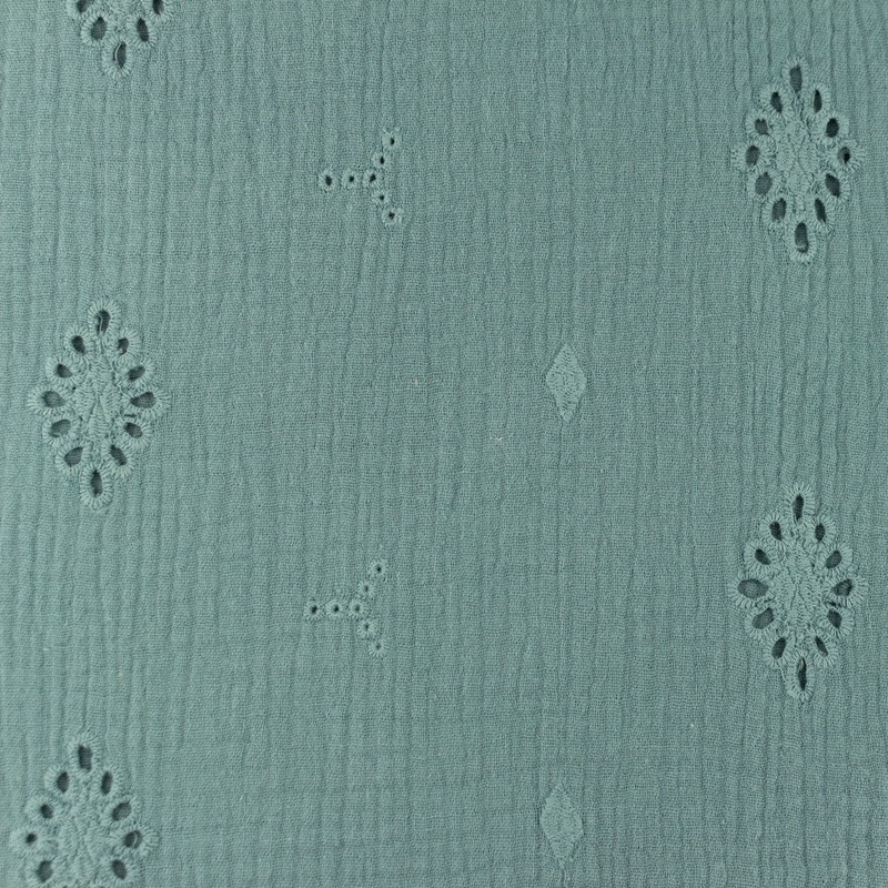Open Embroidery Diamond Double Gauze