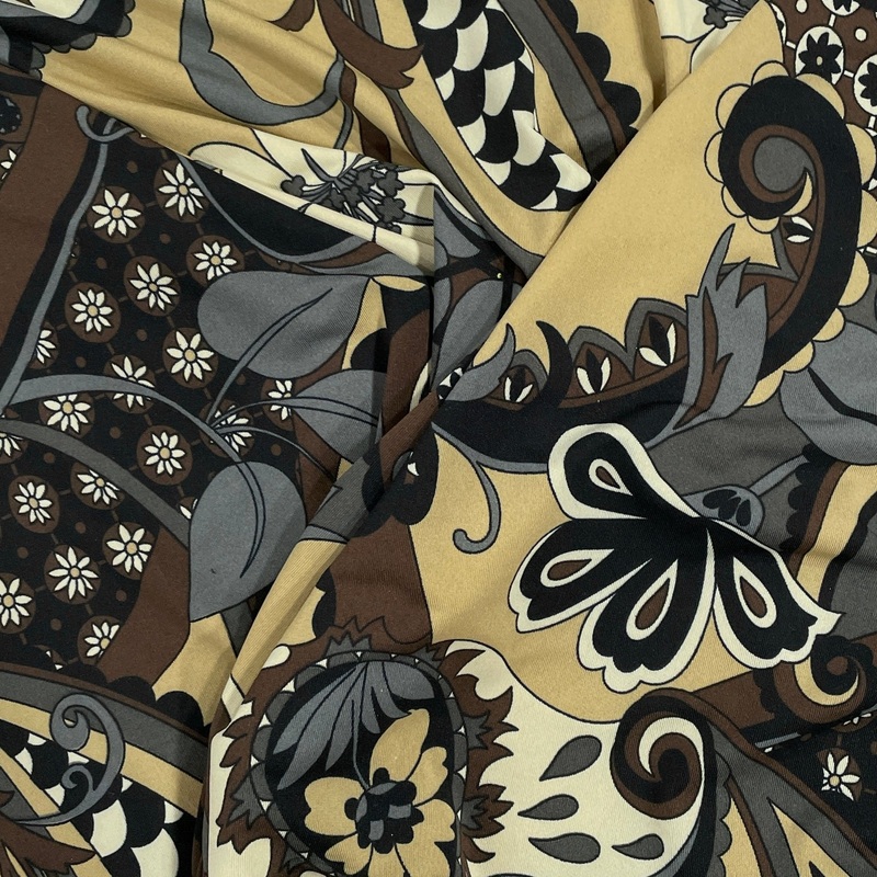 Brown Retro Floral Swim