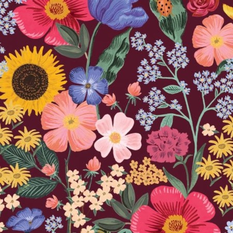 Curio / Blossom / Burgundy Digitial Rayon