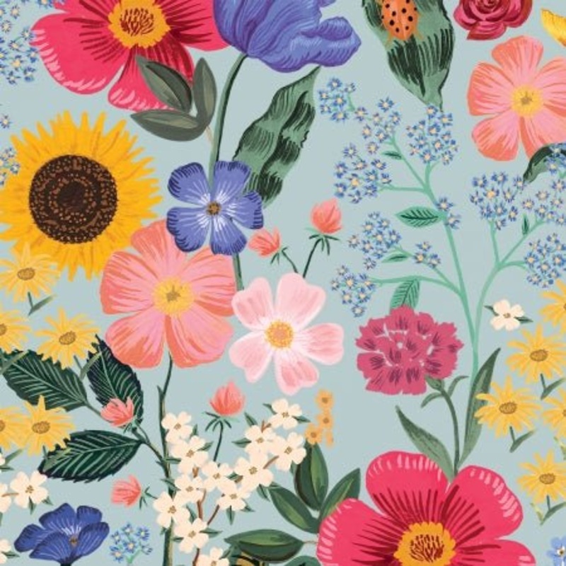 Curio / Blossom / Light Blue Digitial Rayon