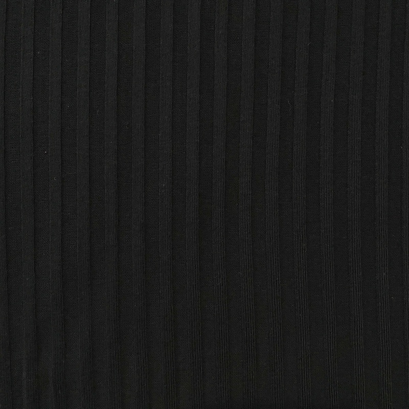 Deadstock Wide Black Rib Knit