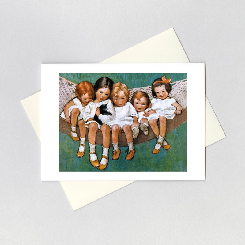Little Girls In Hammock – Friendship Card