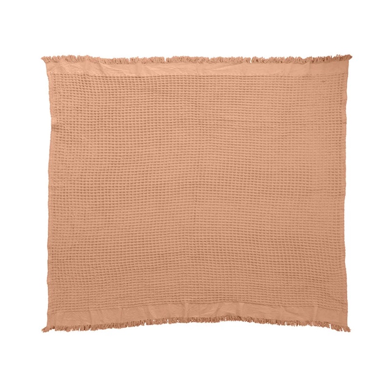 Mauve Cotton Waffle Throw