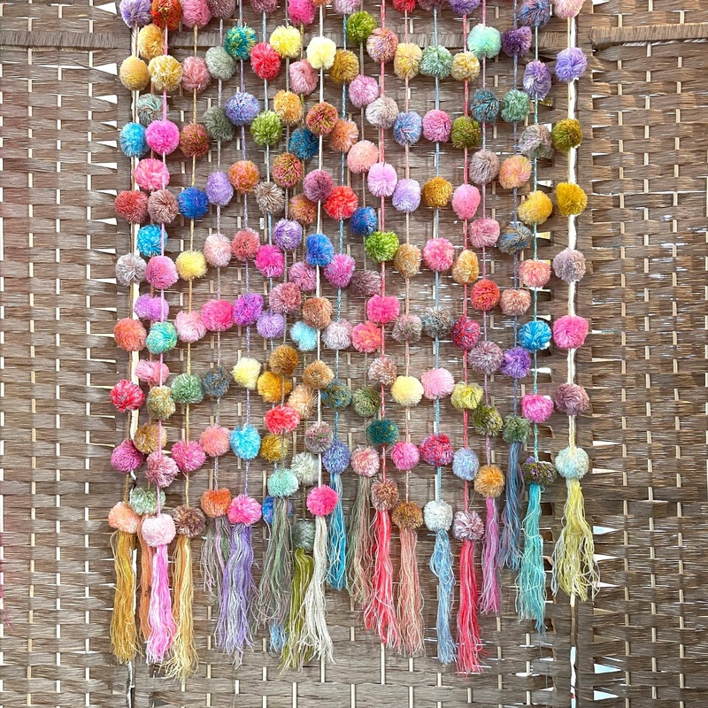 Mexican PomPom Garland / Pastel Multi