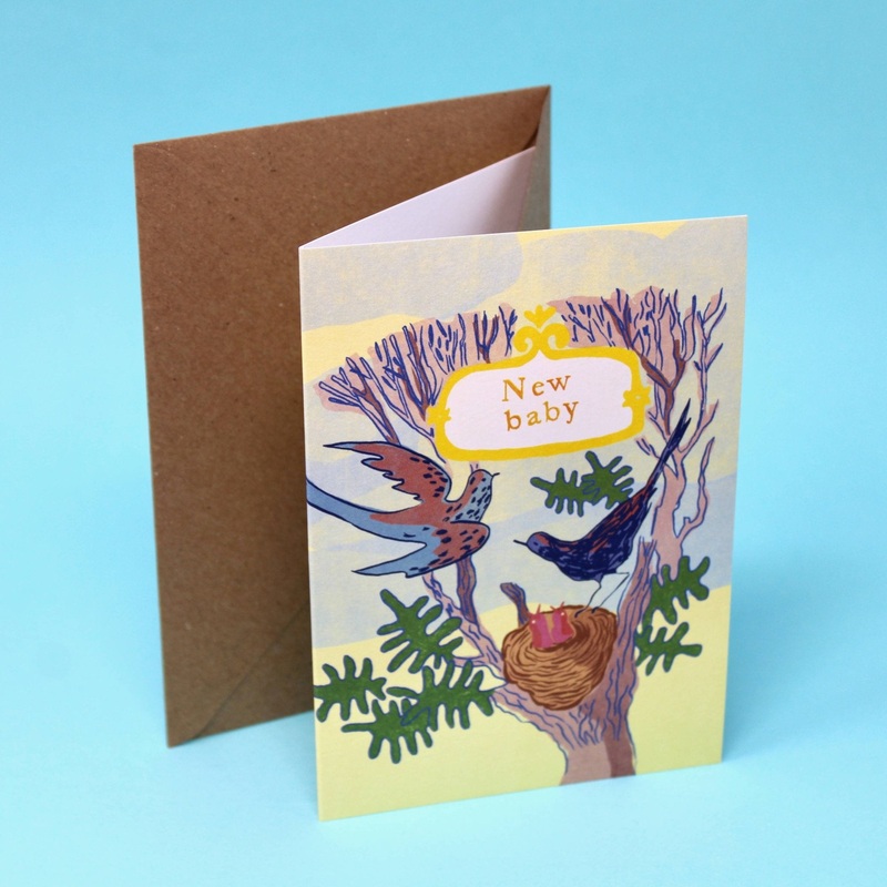 New Baby Bird A6 Greetings Card