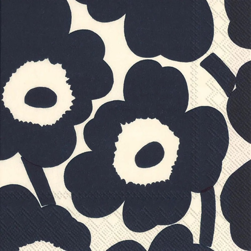Unikko Dark Blue Nature Napkins