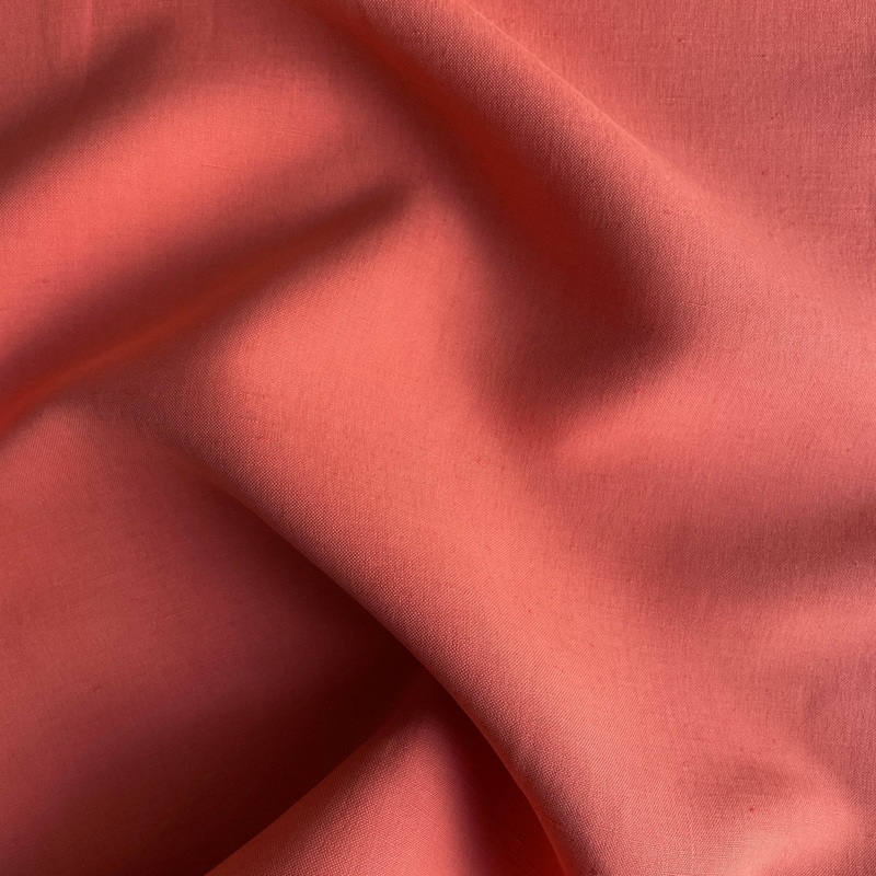 Coral Pink Silk/Linen Blend