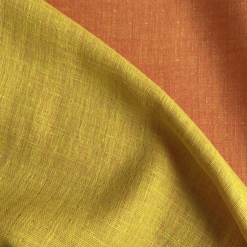 Double Linen Peach/Yellow