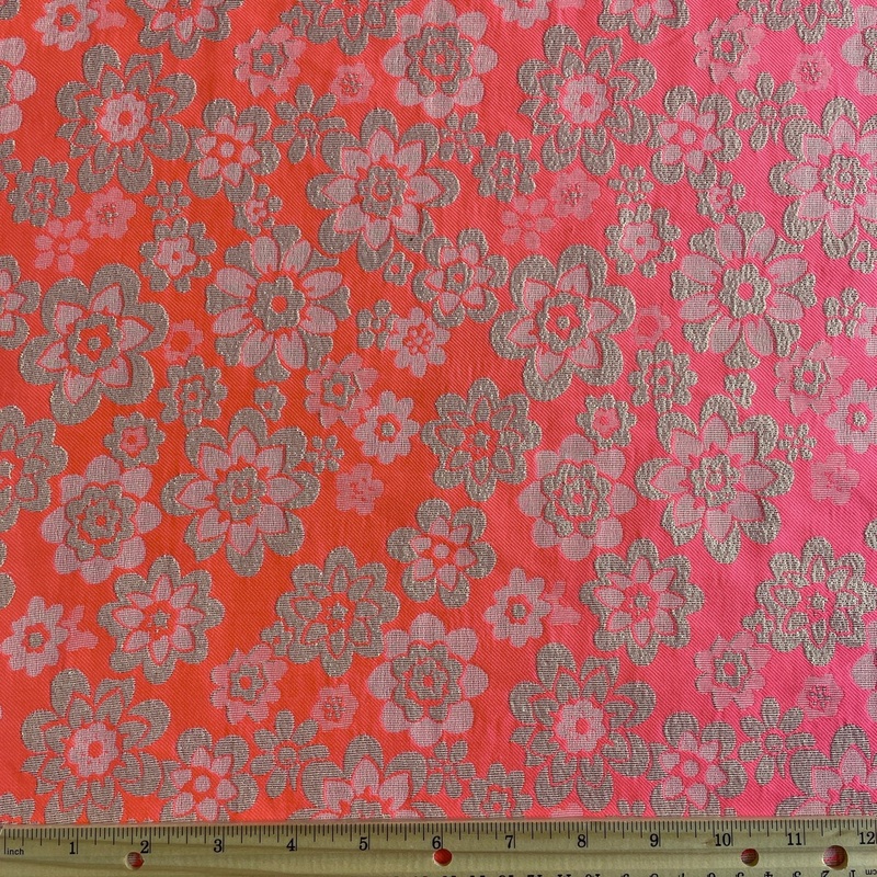 Neon Floral Brocade