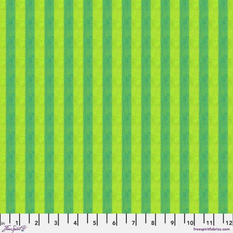 Shot Cotton Narrow Stripe / Gooseberry