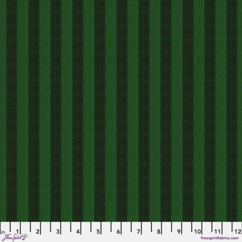 Shot Cotton Narrow Stripe / Seaweed