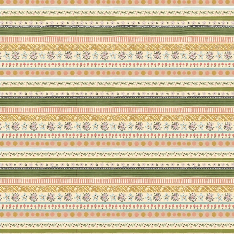 Cottage Charm / Garden Stripe / Yellow