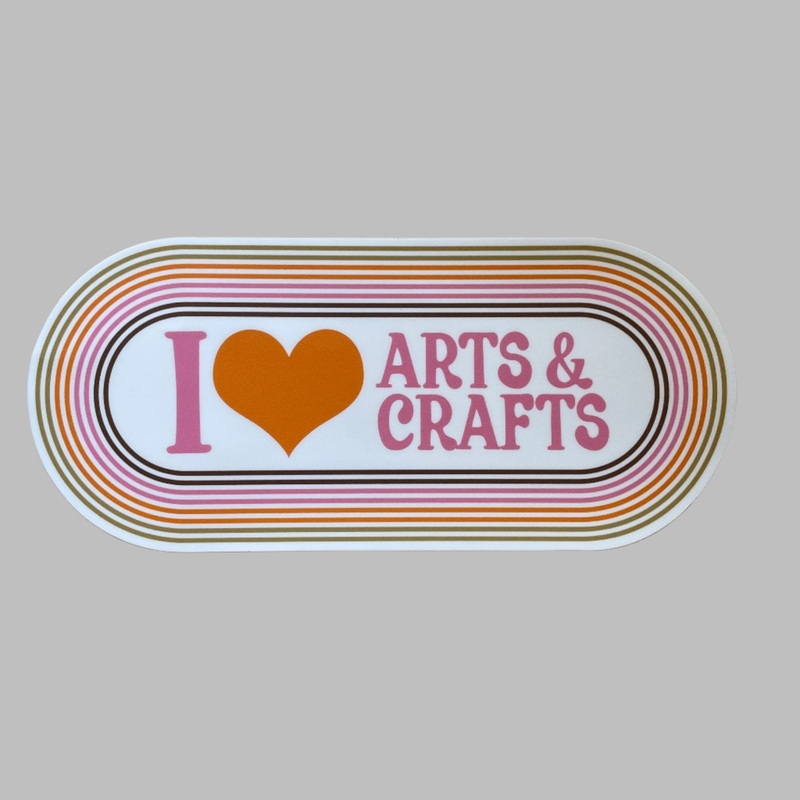 I Love Arts & Crafts Bumper Sticker