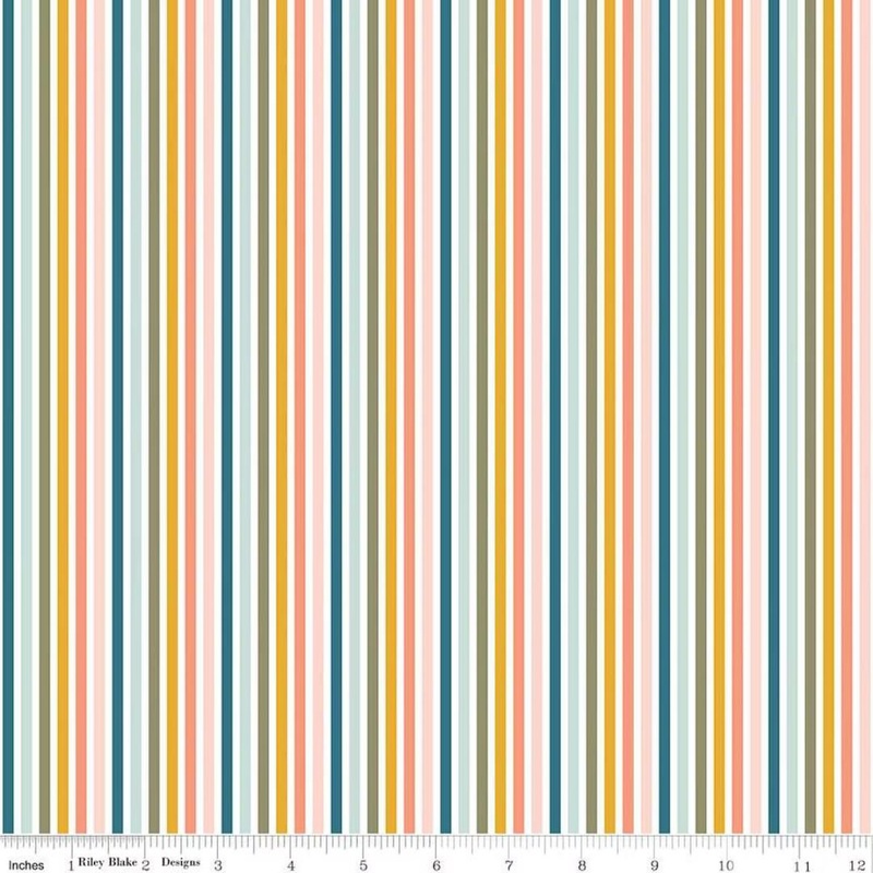 Make A Pretty Life / Stripes / Multi Cotton Flannel