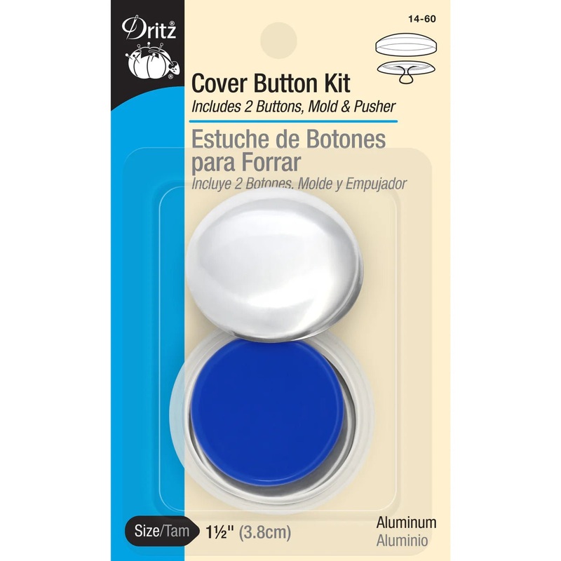 1-1/2 Cover Button Kit, Nickel