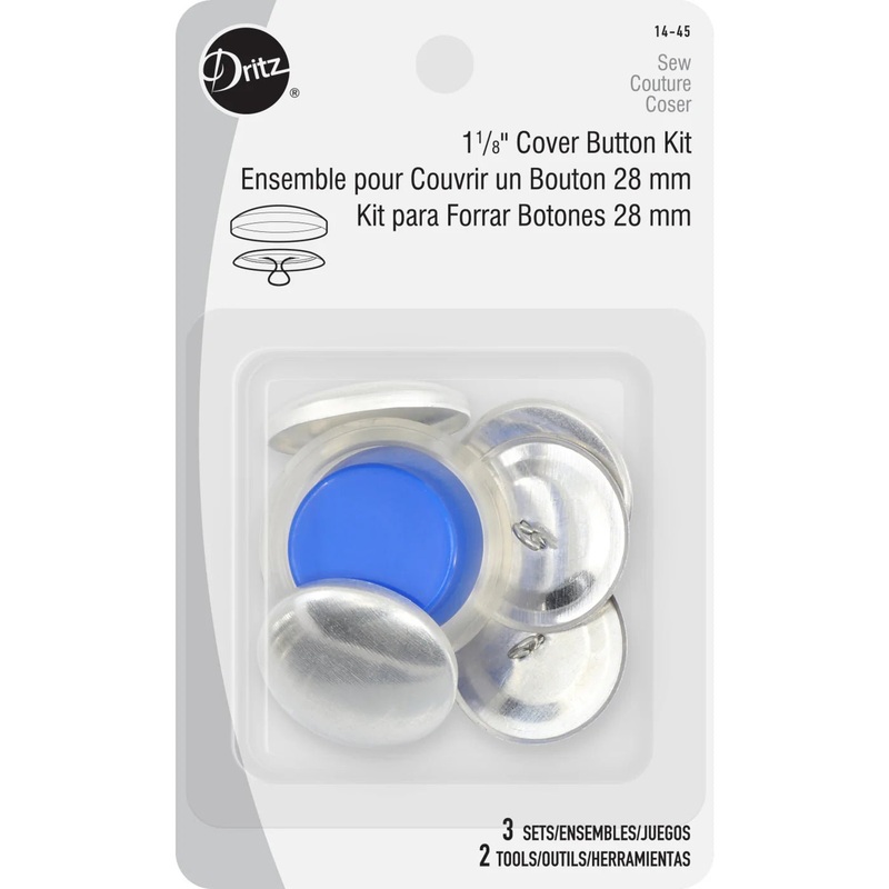 1-1/8 Cover Button Kit, Nickel