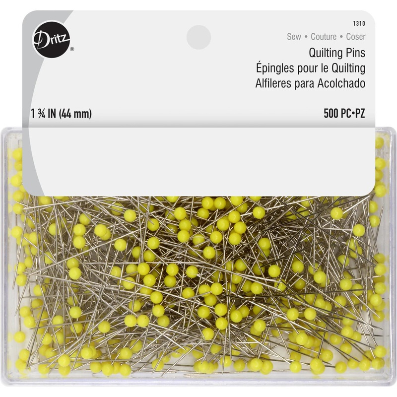 1-3/4 Quilting Pins, Yellow, 500 pc