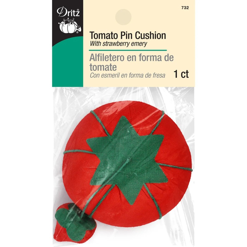 2-3/4 Tomato Pin Cushion with Strawberry Emery