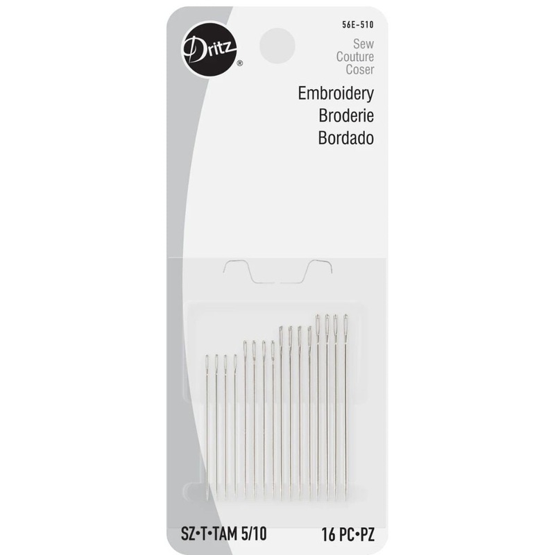 Embroidery Hand Needles, Size 5/10, 16 pc