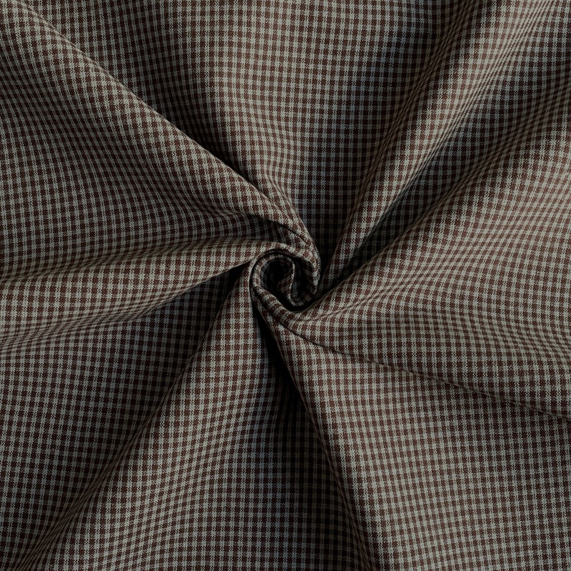 Homespun Blue & Brown Mini Gingham