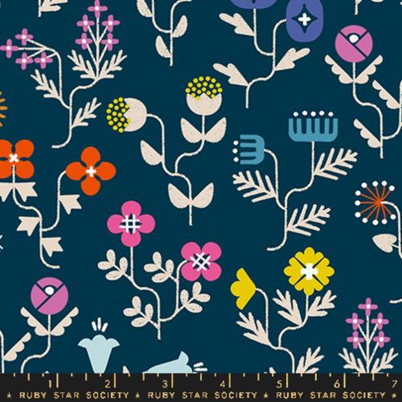Salutations / Forget Me Not / Navy / Canvas