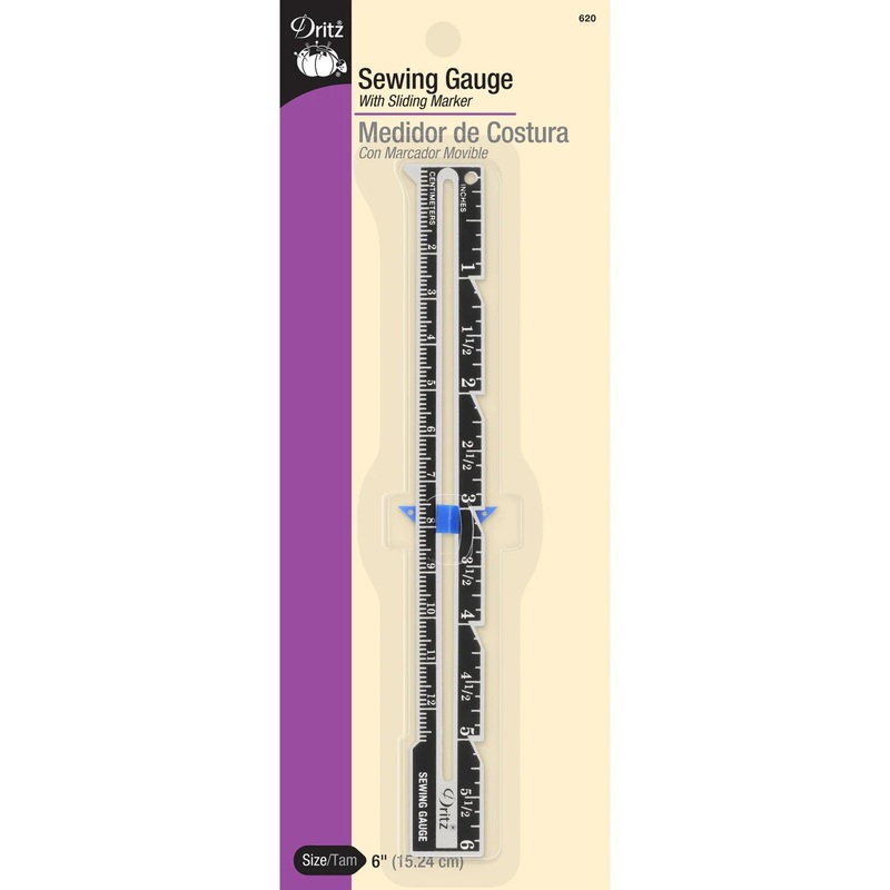 Sewing Gauge with Sliding Marker