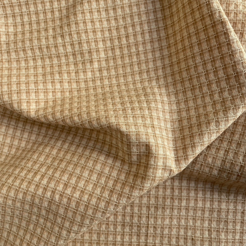 Woven Double Square Pink and Tan